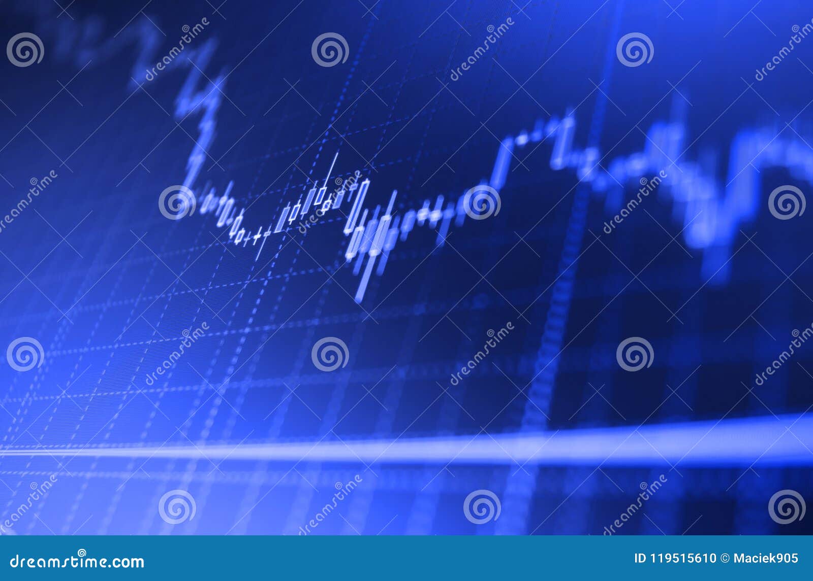 Stock Market Concept And Background Analysing Stock Market Data On - 